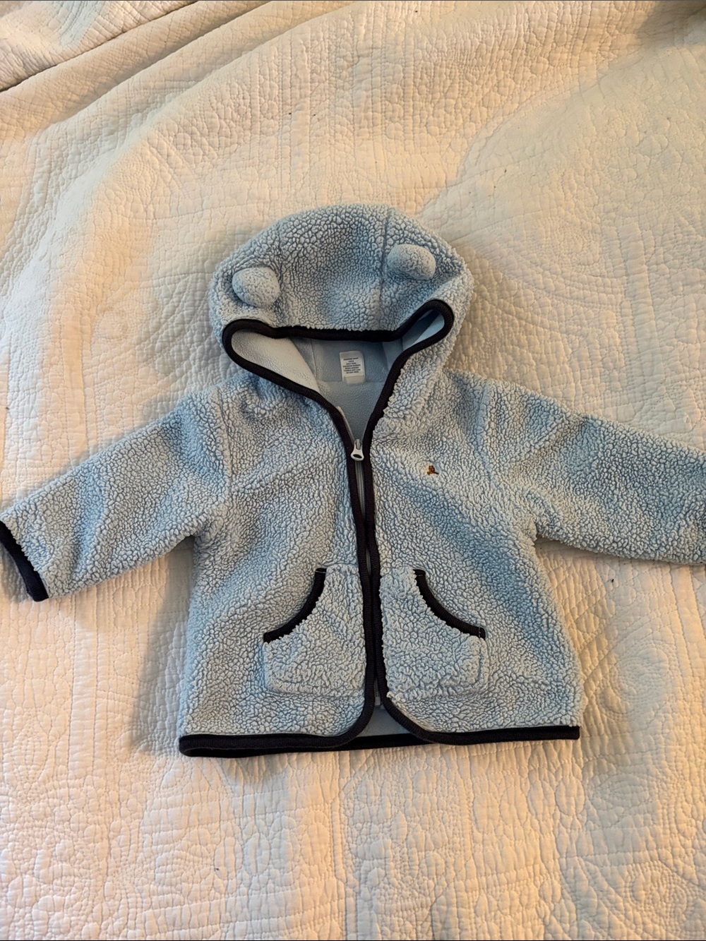 GAP Baby Light Blue Fleece Jacket with Hood